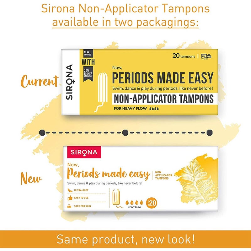 Sirona Now Periods Made Easy Premium Digital Tampons Heavy Flow 20's