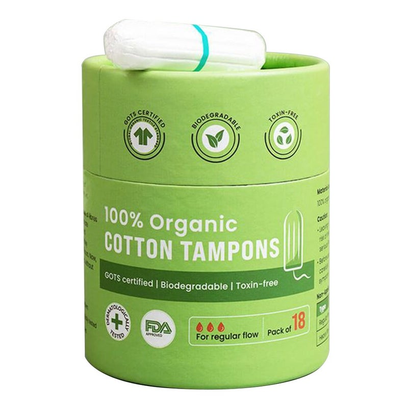 Sirona 100% Organic Cotton Tampons Regular Flow 18's