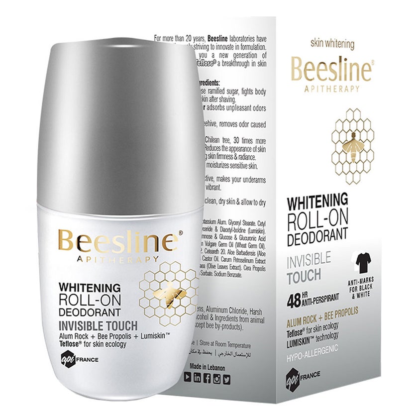 Beesline Apitherapy Whitening Deodorant Roll-On Invisible Touch 50ml