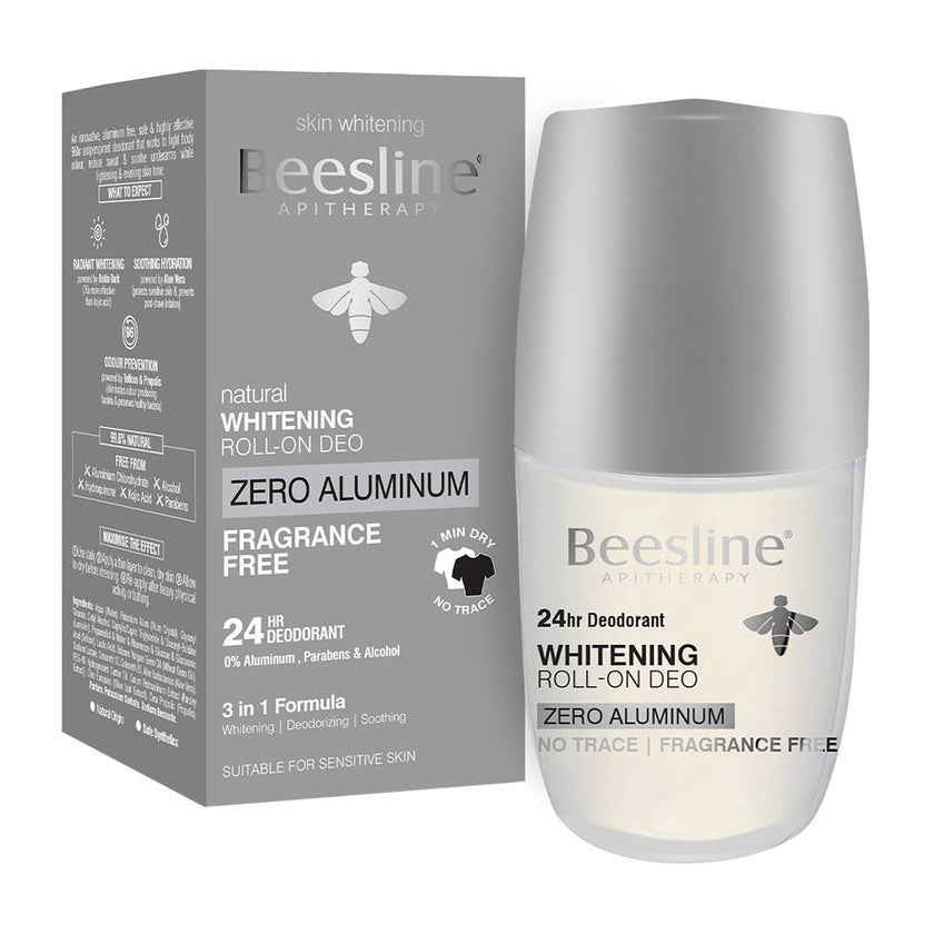 Beesline Apitherapy Whitening Aluminium, Fragrance Free Deodorant Roll-On 70ml