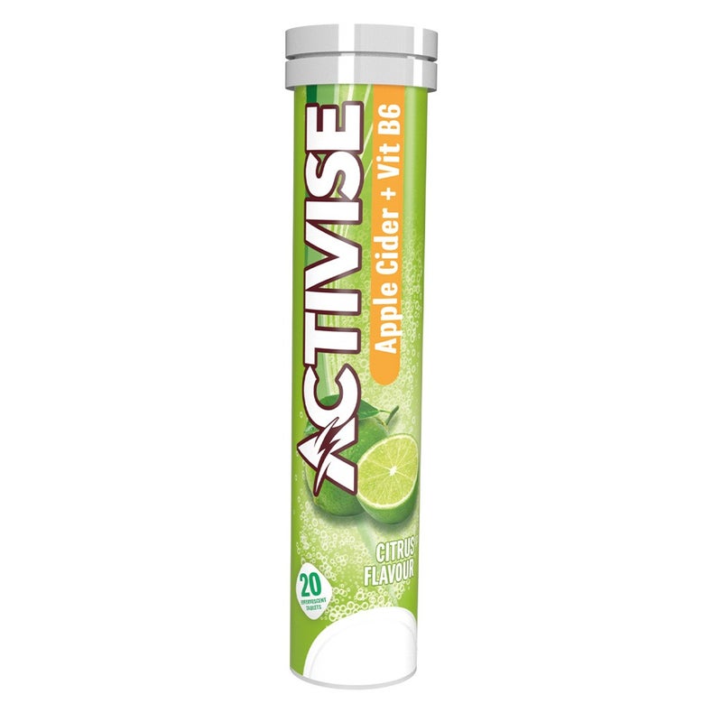 Activise Apple Cider Vinegar plus Vitamin B6 Effervescent Tablets, Citrus Flavor, Pack of 20's