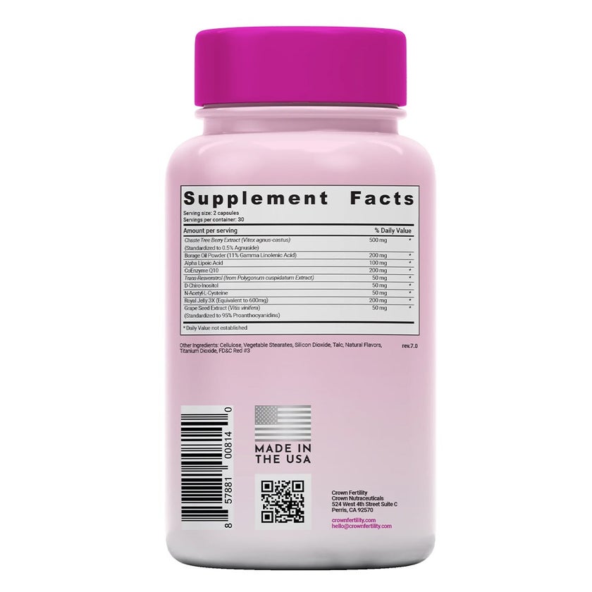 Crown Fertility Ultra Hers Fertility Support Capsules, Pack of 60's