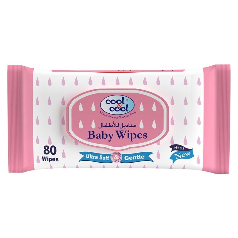 Cool & Cool Baby Wipes 80's Pack of 12's