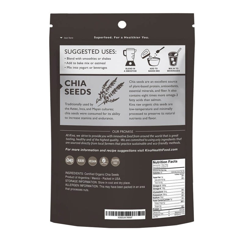 Kiva Organic Chia Seeds 454 g