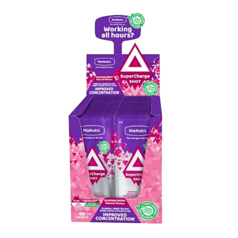 McNab's Supercharge Shot Guarana Berry 15 mL 48's