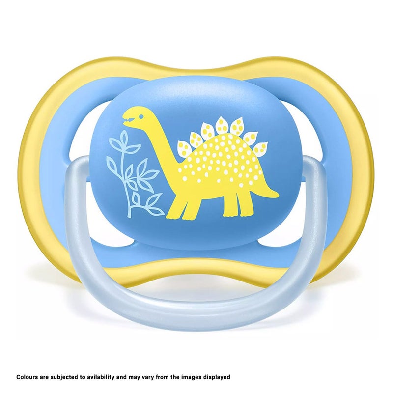 Philips Avent Ultra Air Freeflow Silicone Soother For 18 Month+ Baby Deco, Pack of 2's - Assorted SCF349/10