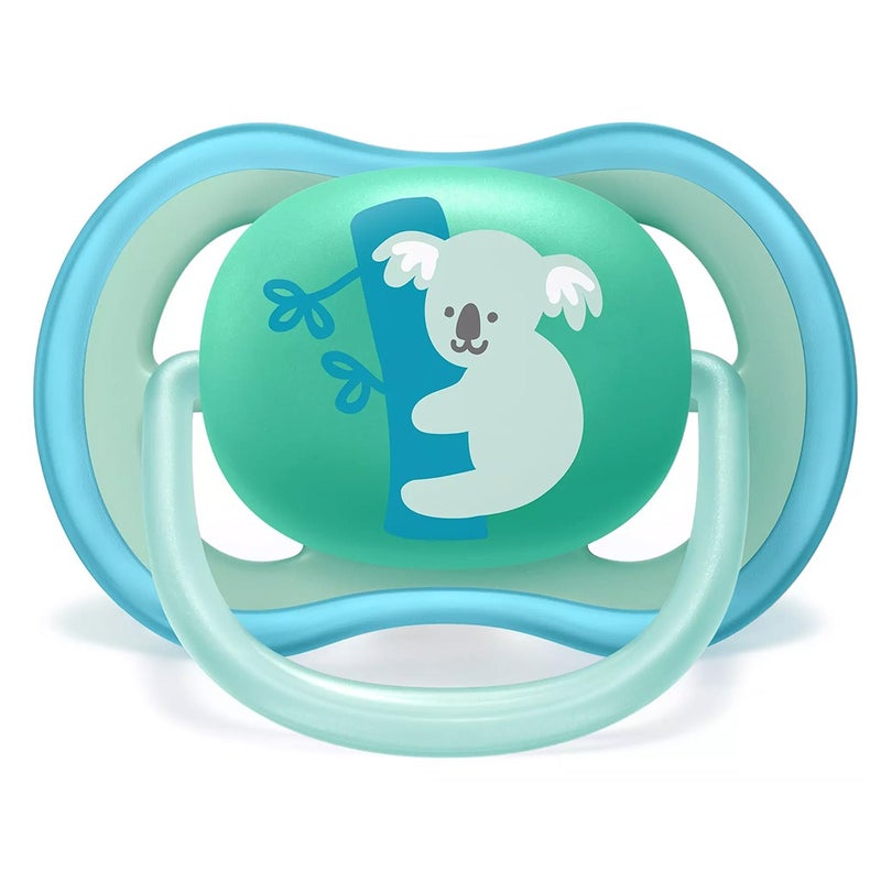 Philips Avent Ultra Air Freeflow Silicone Soother For 18 Month+ Baby Deco, Pack of 2's - Assorted SCF349/10