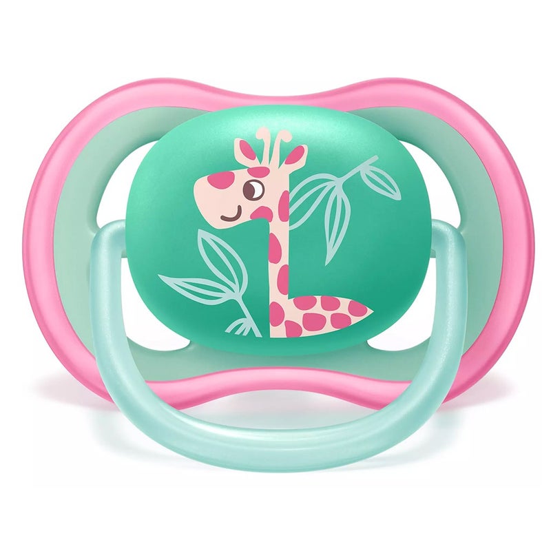 Philips Avent Ultra Air Freeflow Silicone Soother For 18 Month+ Baby Deco, Pack of 2's - Assorted SCF349/10