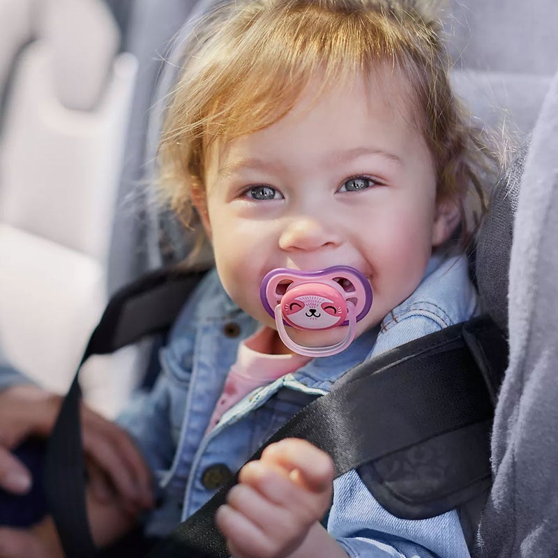 Philips Avent Ultra Air Freeflow Silicone Soother For 18 Month+ Baby Deco, Pack of 2's - Assorted SCF349/10