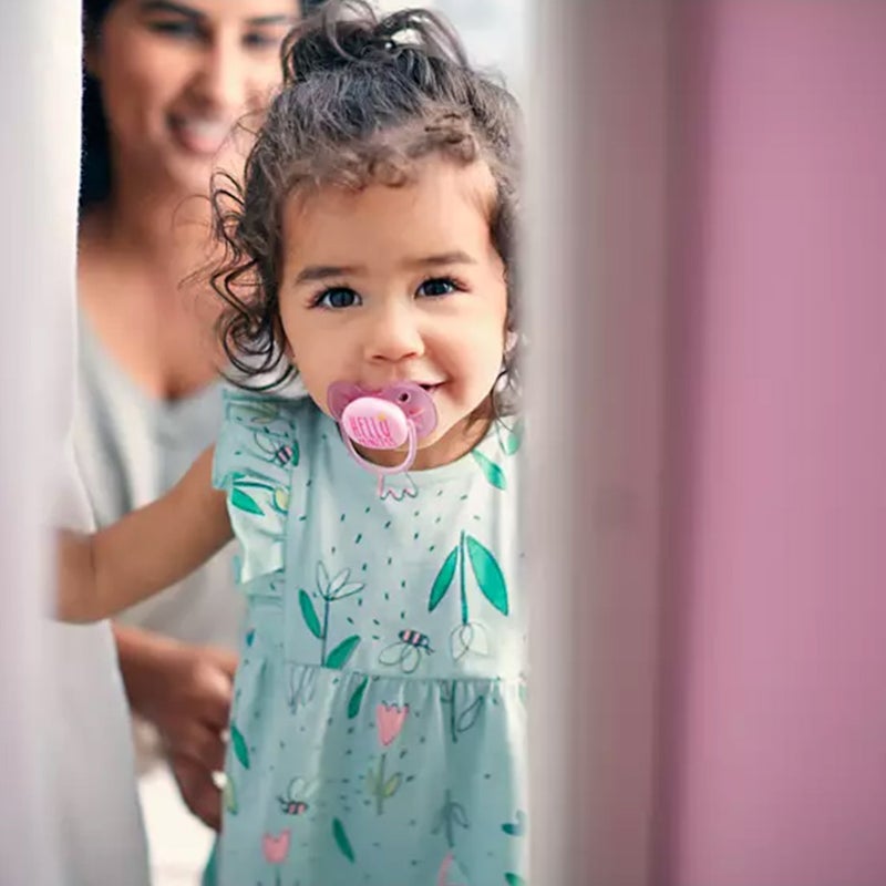 Philips Avent Ultra Soft Soother Deco For 6-18 Months Baby Girl, Pack of 2's