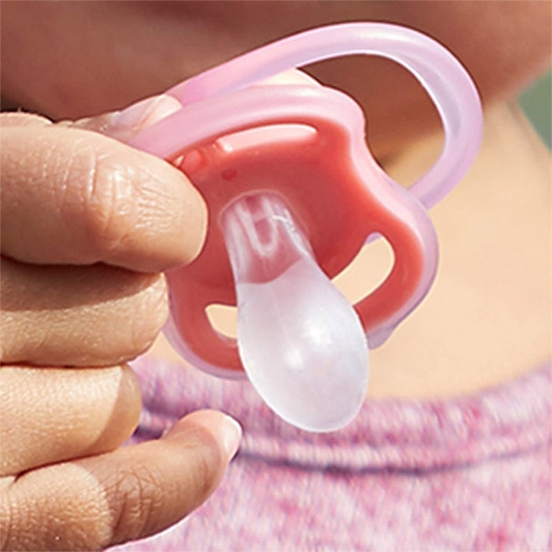 Philips Avent Ultra Air Silicone Soother Night Time For 0-6 Months Baby Girl, Pack of 2's