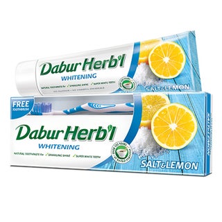 Dabur Herbal Whitening Toothpaste Salt & Lemon 150 g + Toothbrush PROMO PACK