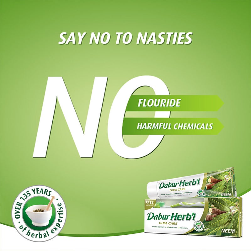 Dabur Herbal Neem Gum Care Toothpaste 150 g + Toothbrush PROMO PACK