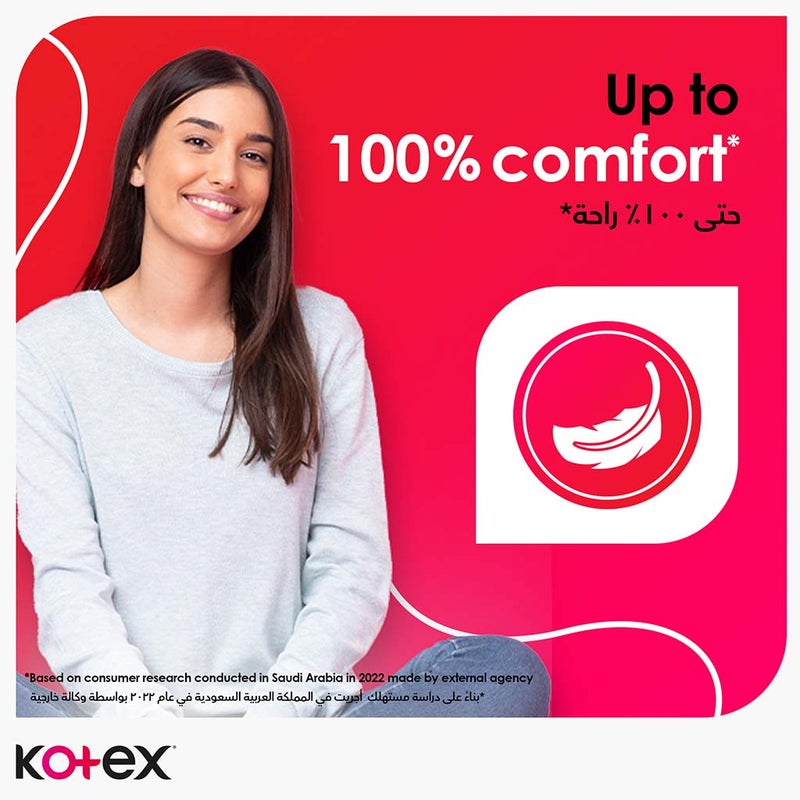 Kotex Maxi Protect Thick Pads With Wings, Super Size, Pack of 50's