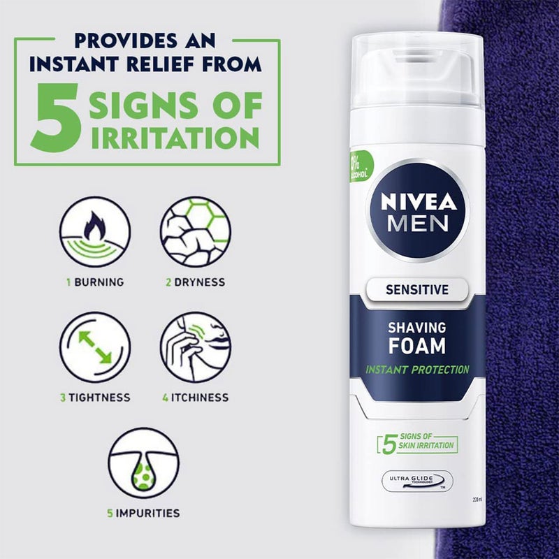 Nivea Men Sensitive Shaving Foam 200 mL