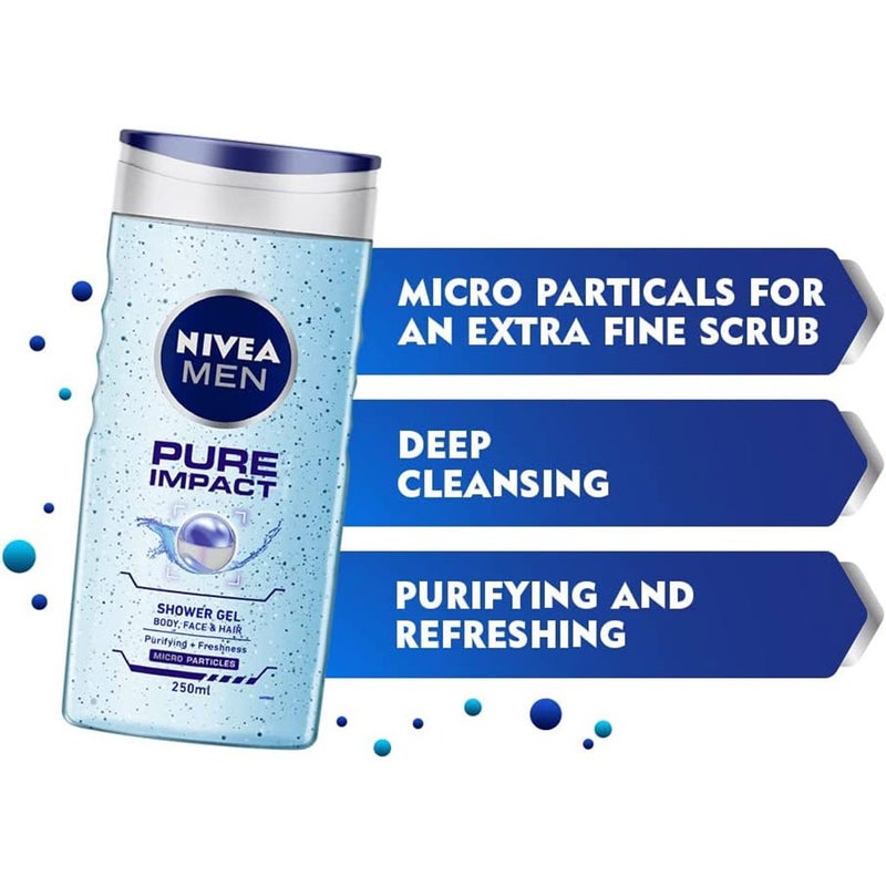 Nivea Men Pure Impact Shower Gel 250 mL