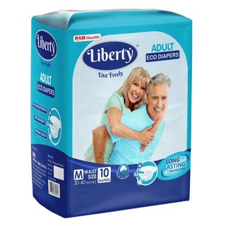 Liberty Eco Adult Diapers Medium 10's