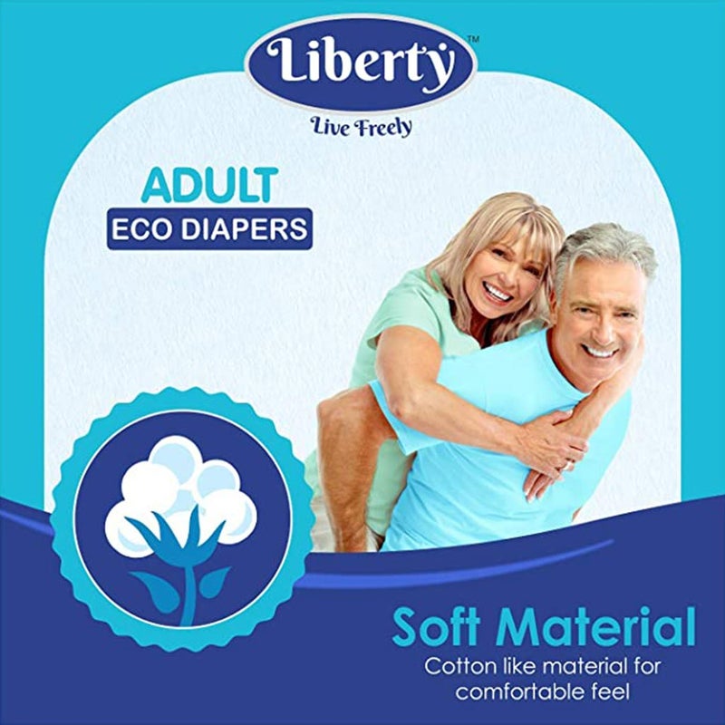 Liberty Eco Adult Diapers Medium 10's