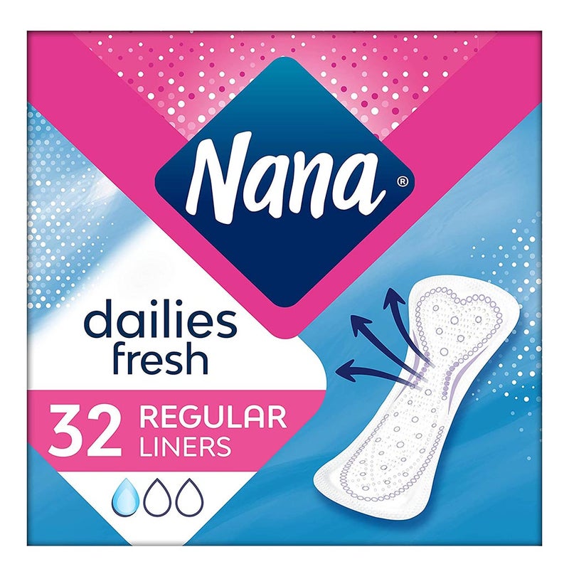 Nana Dailies Fresh Regular Pantyliners 32's