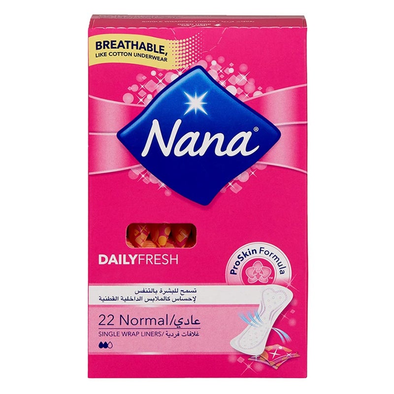 Nana Daily Fresh Normal Single Wrap Pantyliners 22's