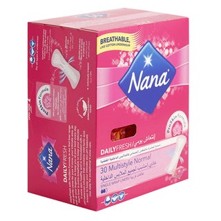Nana Daily Fresh Multistyle Normal Single Wrap Pantyliners 30's