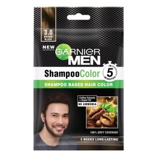 Garnier Men 3.0 Brown Black Shampoo Based Hair Color Kit 