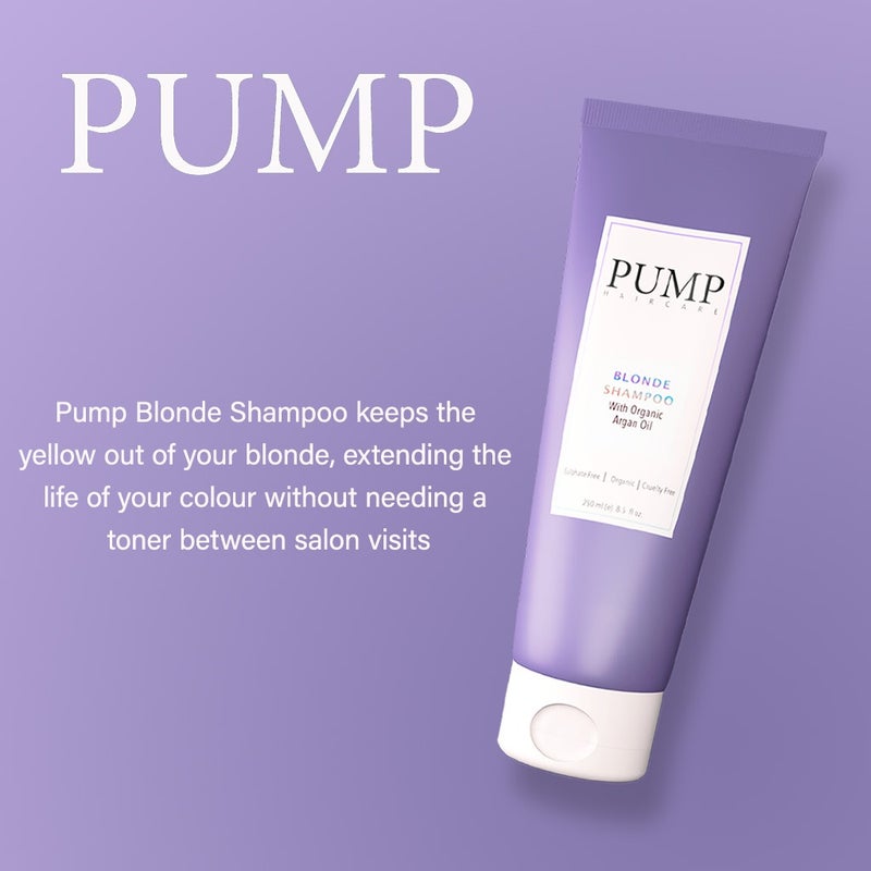 Pump Blonde Shampoo With Organic Argan Oil 250ml