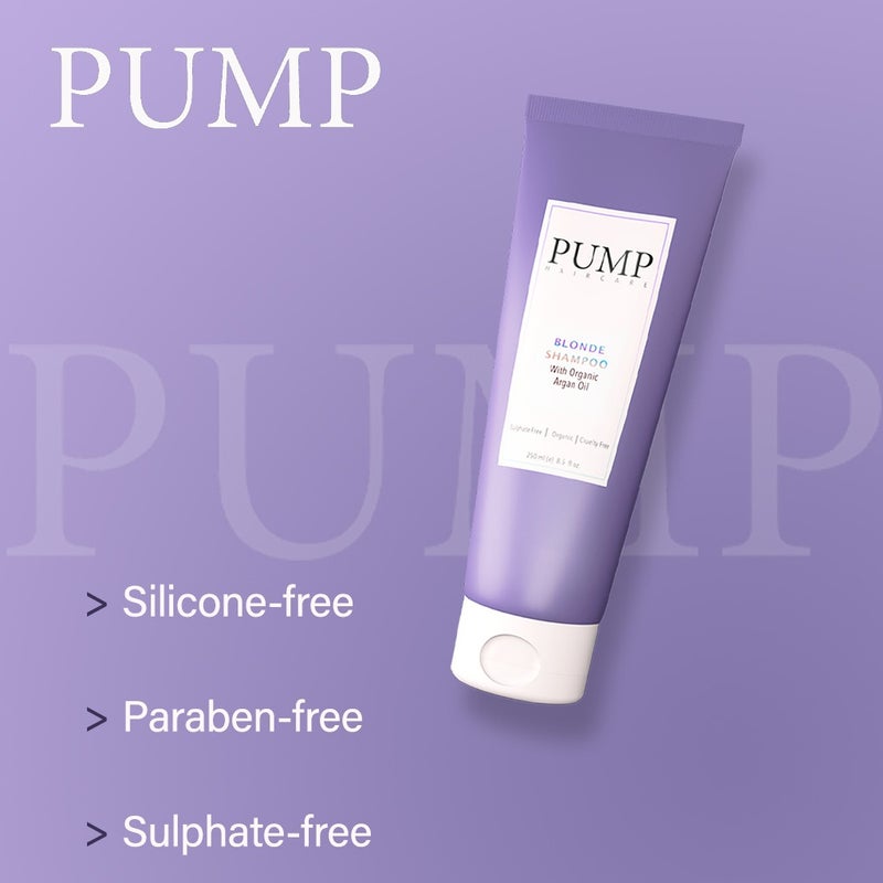 Pump Blonde Shampoo With Organic Argan Oil 250ml