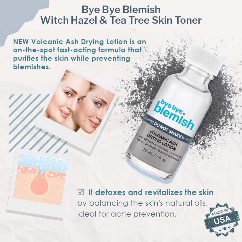 Bye Bye Blemish Volcanic Ash + Salicylic Acid Blemish Drying Lotion 30ml