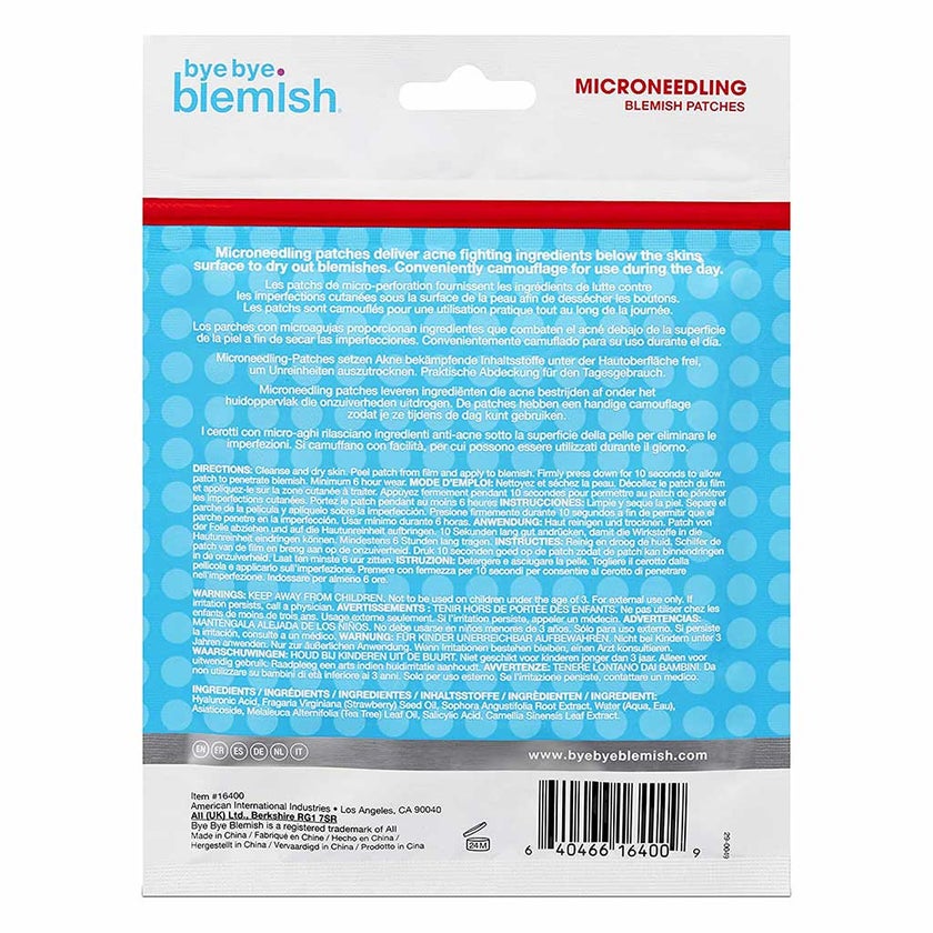 Bye Bye Blemish Microneedling Blemish Patches, Pack of 9's