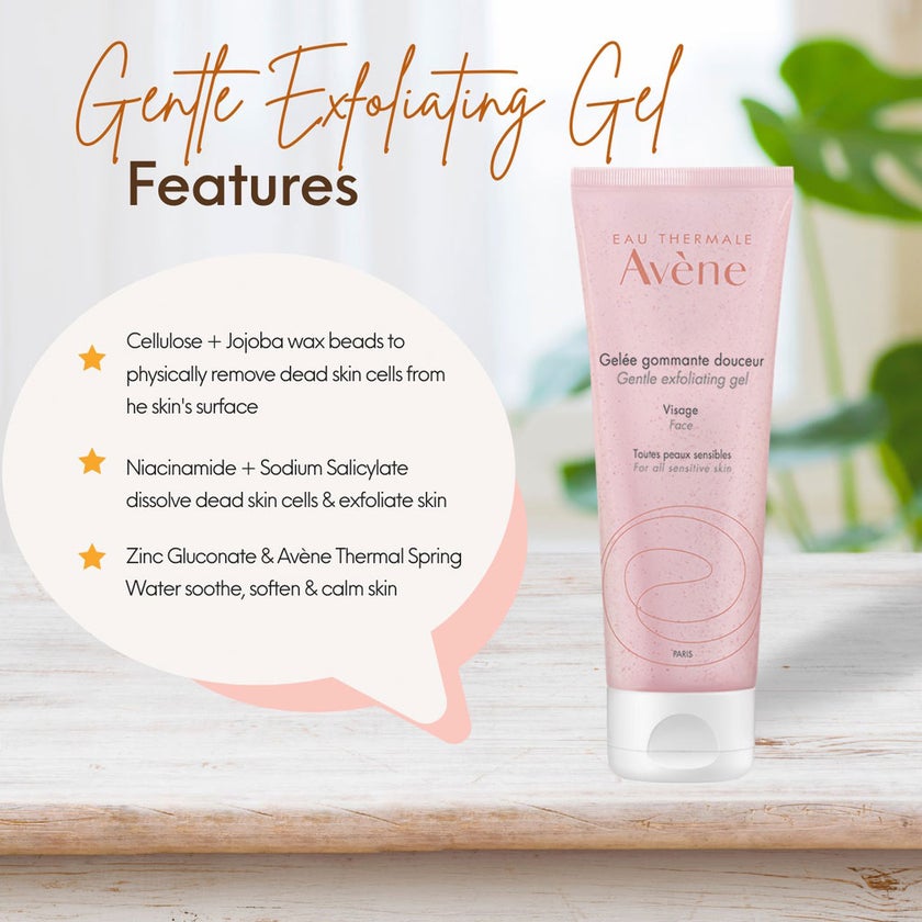 Avene Gentle Face Exfoliating Gel For Sensitive Skin 75ml