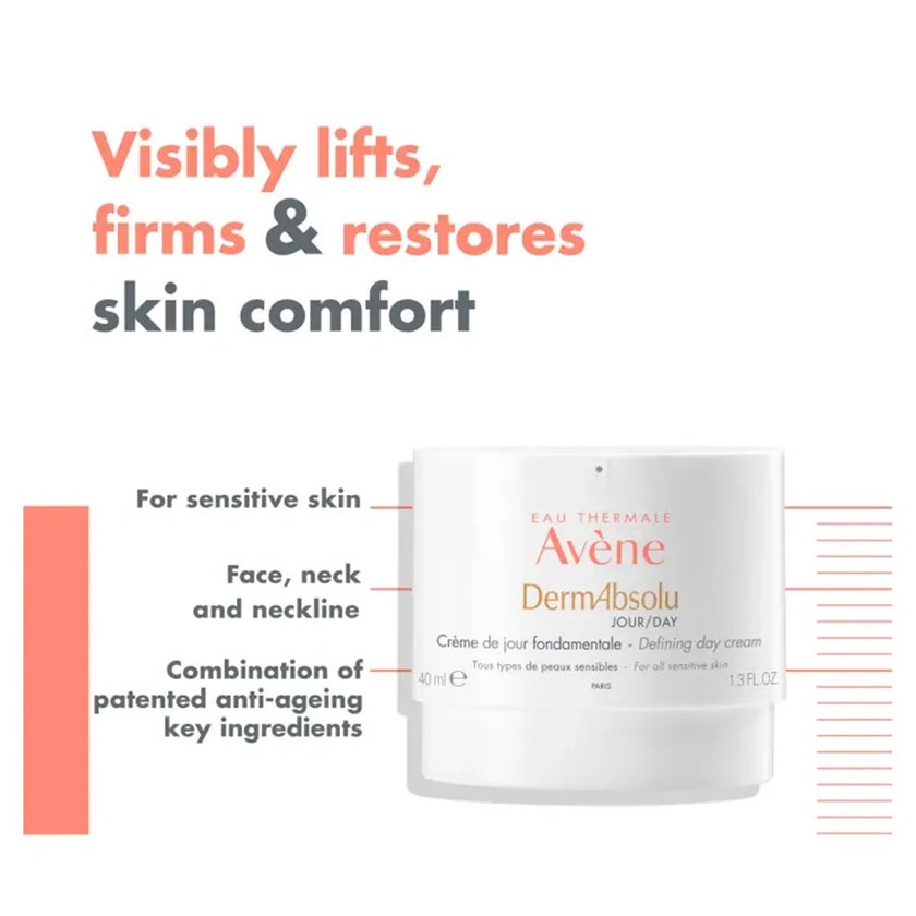 Avene DermAbsolu Defining Antiaging Day Cream For Sensitive Skin 40ml