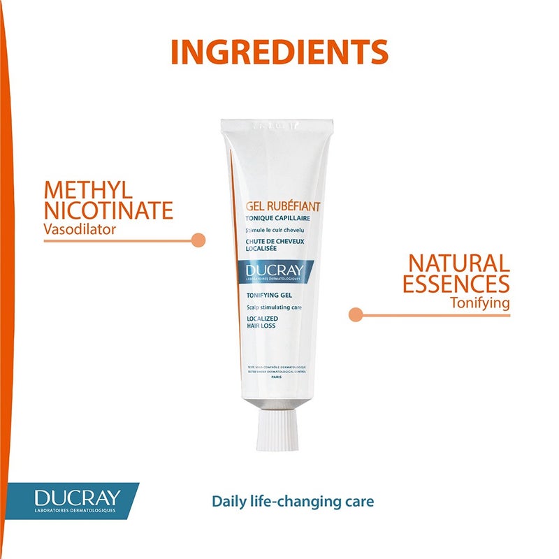 Ducray Rubefiant Scalp Stimulating Tonifying Gel 30 mL