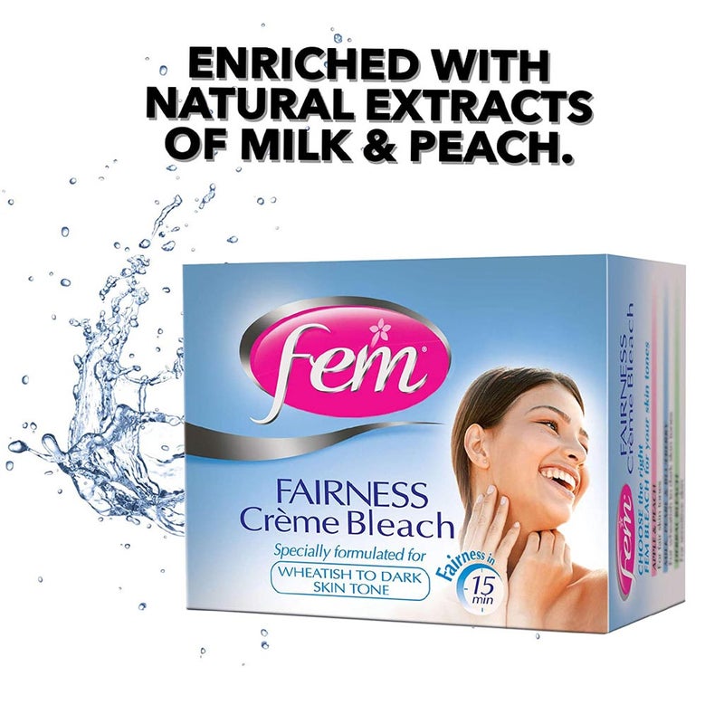 Fem USA Fairness Cream Bleach Milk With Pearl And Peach 50gm