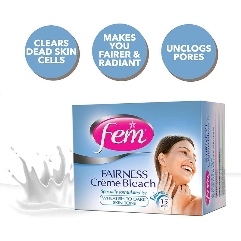 Fem USA Fairness Cream Bleach Milk With Pearl And Peach 50gm