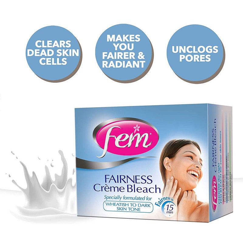 Fem USA Fairness Cream Bleach Milk With Pearl And Peach 100gm