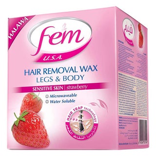 Fem USA Hair Removal Wax Sensitive Skin Strawberry 450 g