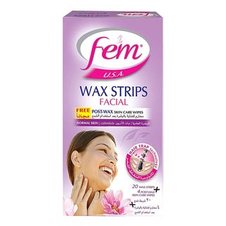 Fem USA Facial Wax Strips Normal Skin 20's