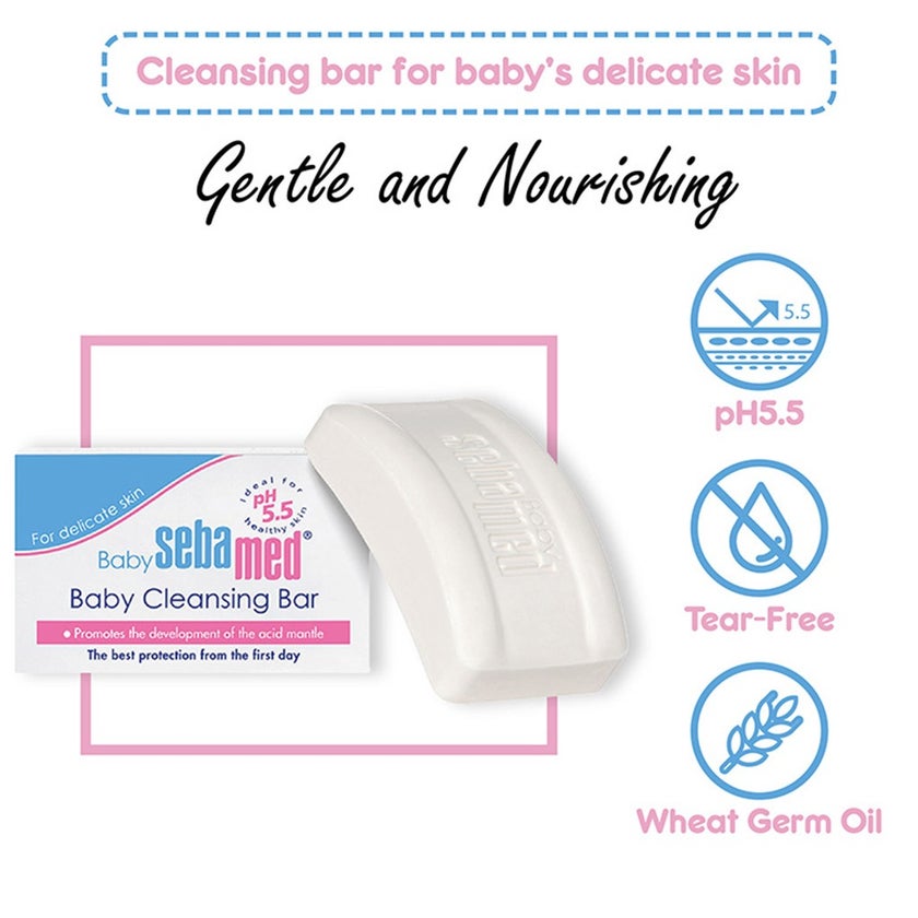 Sebamed Extra Mild Baby Cleansing Bar For Delicate Skin 150g, Pack of 2's