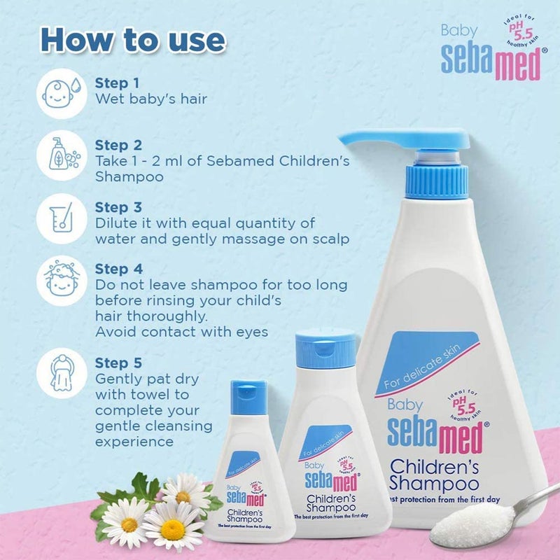 Sebamed Extra Mild Baby Shampoo For Delicate Scalp 150 mL 2's