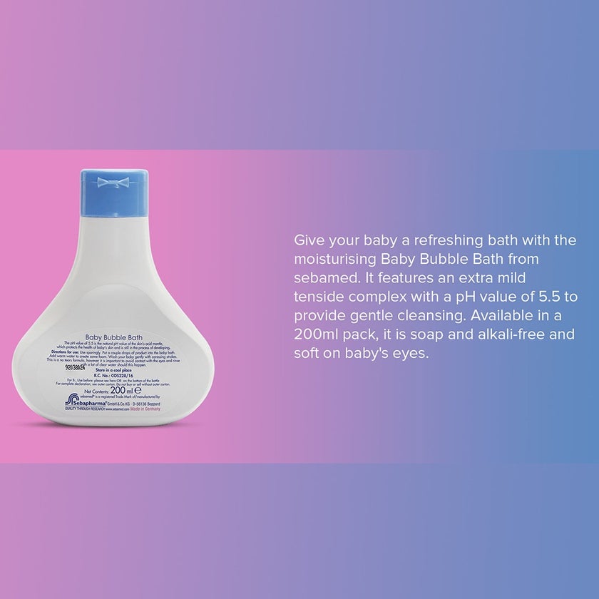 Sebamed Extra mild Baby Bubble Bath For Delicate Skin 200ml, Pack of 2's