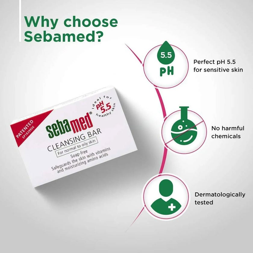 Sebamed Adult Cleansing Bar For Sensitive And Problematic Skin 150g, Pack of 2's