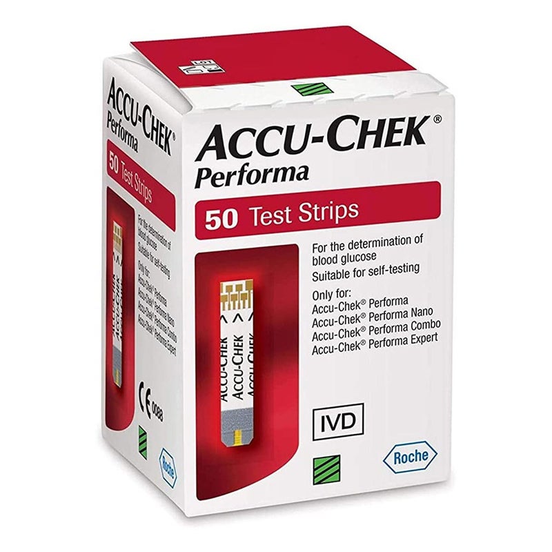 Accu-Chek Performa Blood Sugar Test Strips 50's + Lancets PROMO PACK