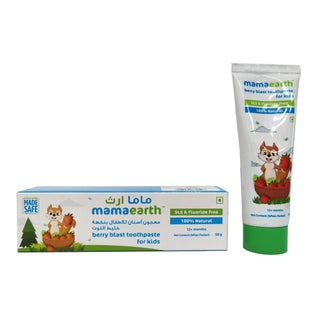Mamaearth 100% Natural Berry Blast Toothpaste For Kids With Aloe, Stevia And Xylitol 50 g
