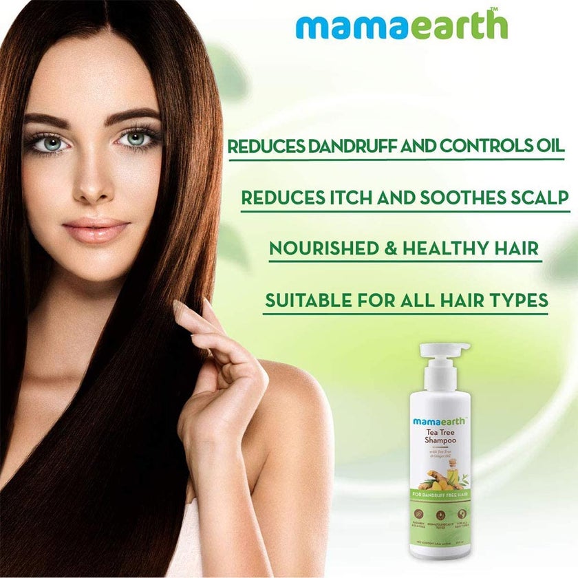 Mamaearth Tea Tree Shampoo For Dandruff Free Hair 250ml