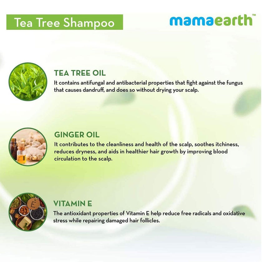 Mamaearth Tea Tree Shampoo For Dandruff Free Hair 250ml