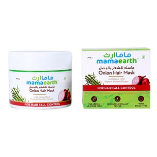Mamaearth Onion Hair Mask With Onion Oil & Organic Bamboo Vinegar For Hair Fall Control 200 g