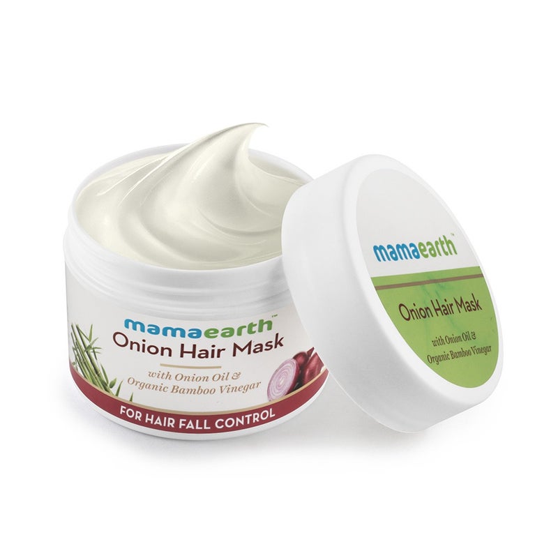 Mamaearth Onion Hair Mask With Onion Oil & Organic Bamboo Vinegar For Hair Fall Control 200 g