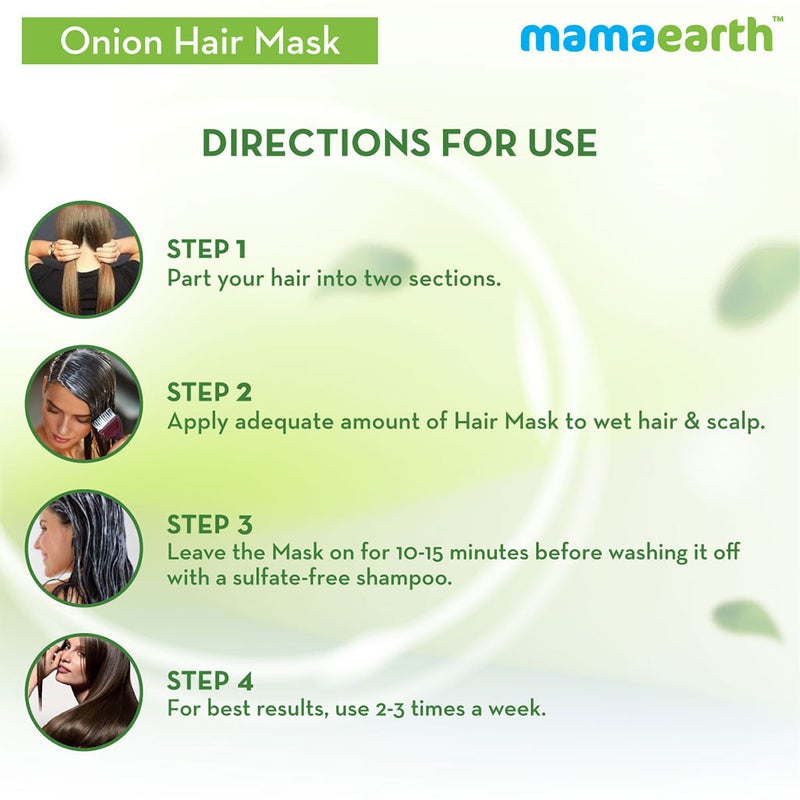Mamaearth Onion Hair Mask With Onion Oil & Organic Bamboo Vinegar For Hair Fall Control 200 g