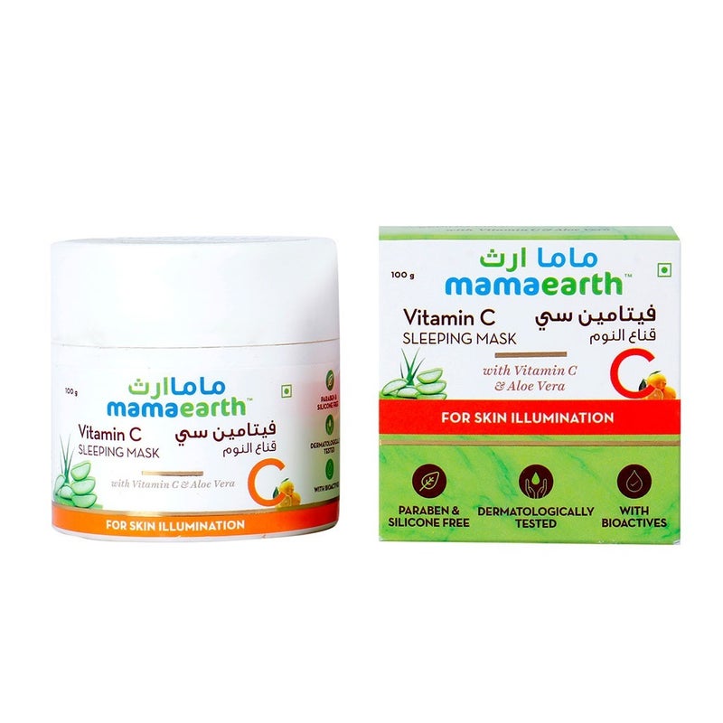 Mamaearth Vitamin C Sleeping Mask With Aloe Vera For Skin Illumination 100 g
